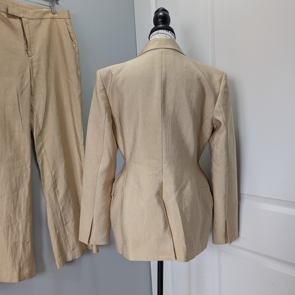 Zara Gold Blazer And Trouser Set Large - Picture 15 of 16